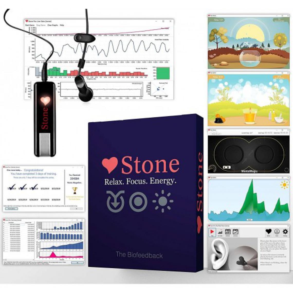 Stone - Biofeedback Stone Pro, votre solution anti-stress - Autre appareil de mesure