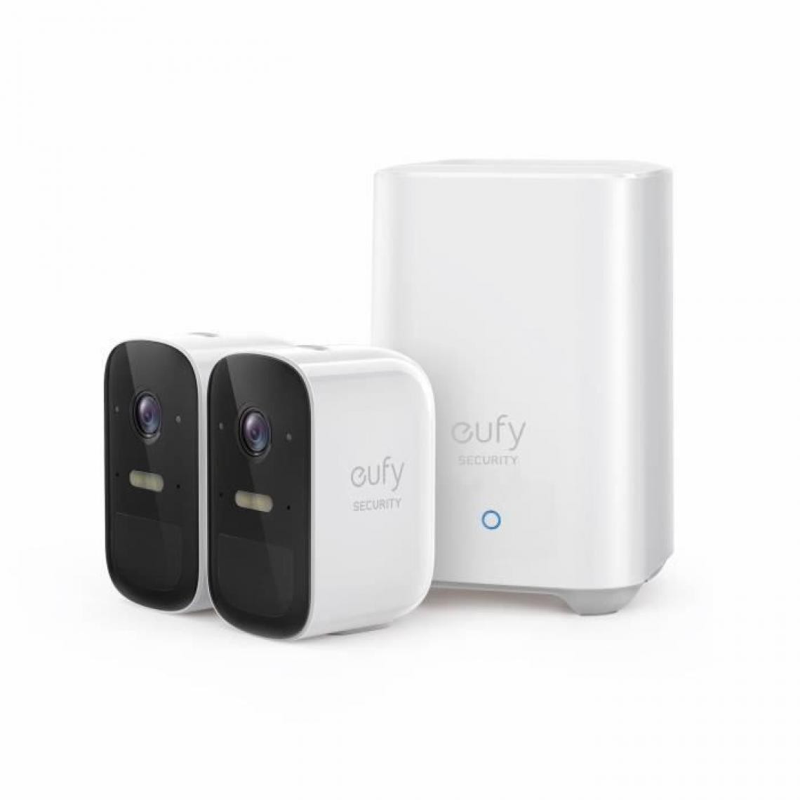 Eufy - EUFY - 2 caméras de surveillance + 1 base - EufyCam2C - Caméra de surveillance connectée