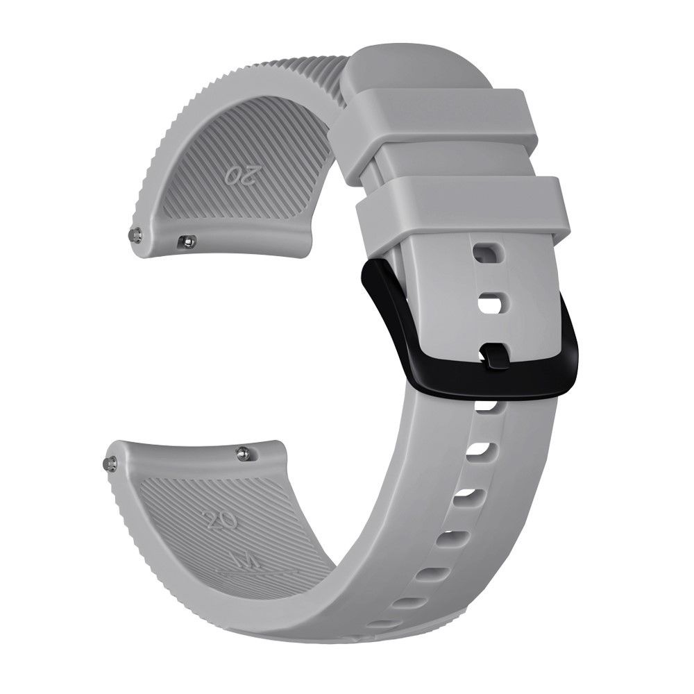 marque generique - Bracelet en silicone sergé gris pour votre Samsung Galaxy Watch Active 40mm SM-R500 - Accessoires bracelet connecté