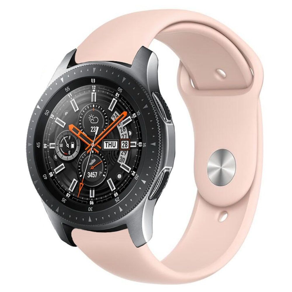 Wewoo - Bracelet pour montre connectée en silicone monochrome appliquer Samsung Galaxy Watch Active 22mm rose pâle - Bracelet connecté