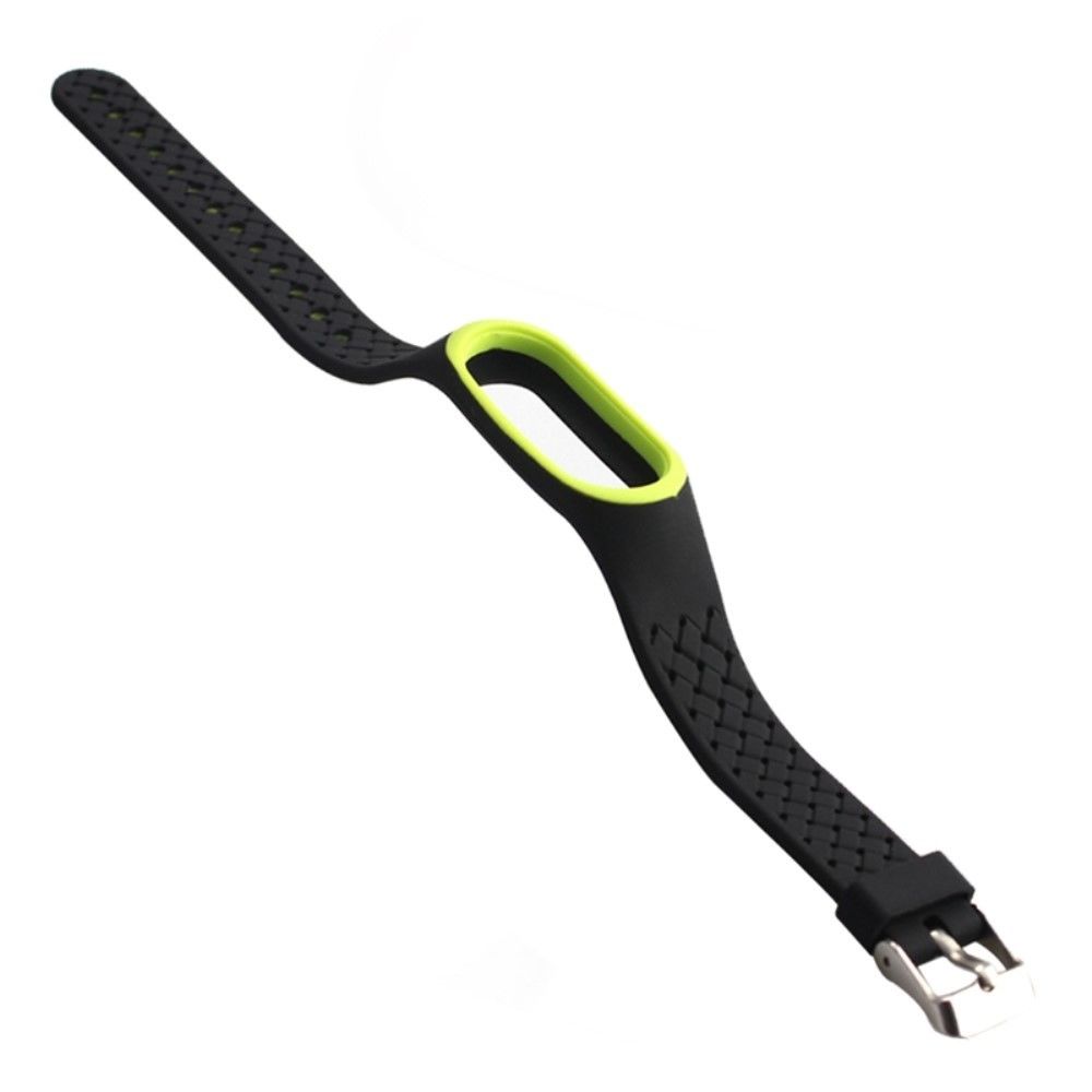 marque generique - Bracelet en silicone universel noir/vert jaunâtre pour votre Xiaomi Mi Smart Band 4/3 - Accessoires bracelet connecté