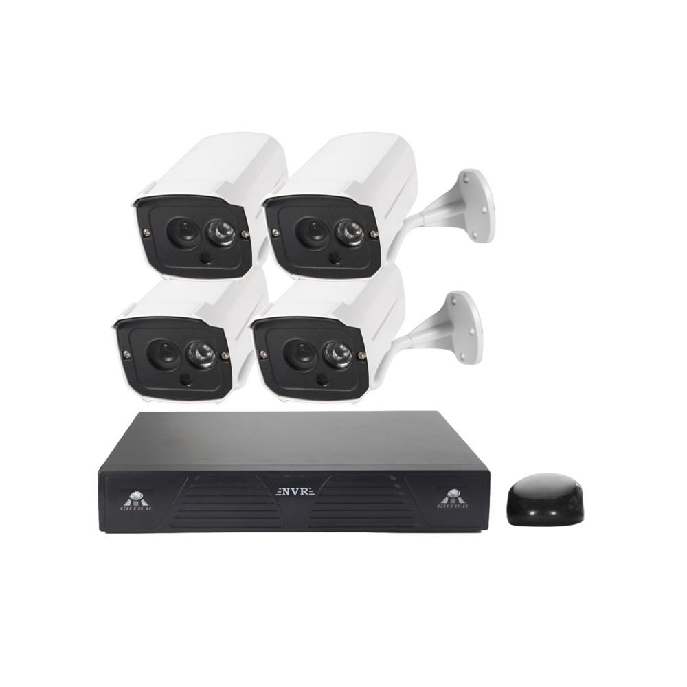 Wewoo - Vidéosurveillance IP Caméra NVR Kit, Vision Nocturne / Détection de Mouvement, IR Distance: 20m - Accessoires sécurité connectée