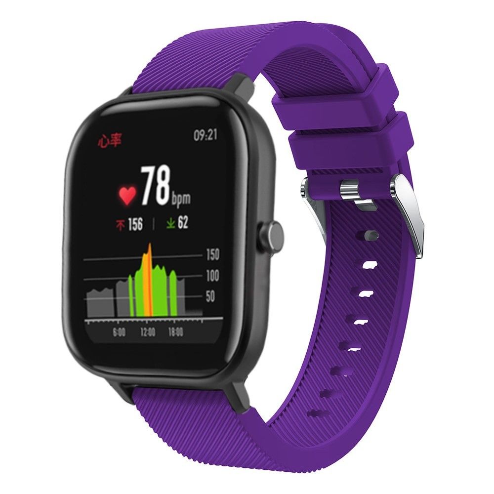 marque generique - Bracelet en silicone twill sports violet pour votre Xiaomi Huami Amazfit GTS 20mm - Accessoires bracelet connecté