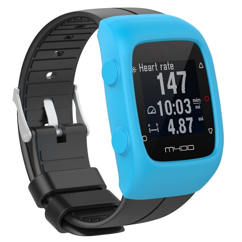 Wewoo - Protection écran Étui de en silicone Smart Watch pour POLAR M430 bleu ciel - Accessoires montres connectées