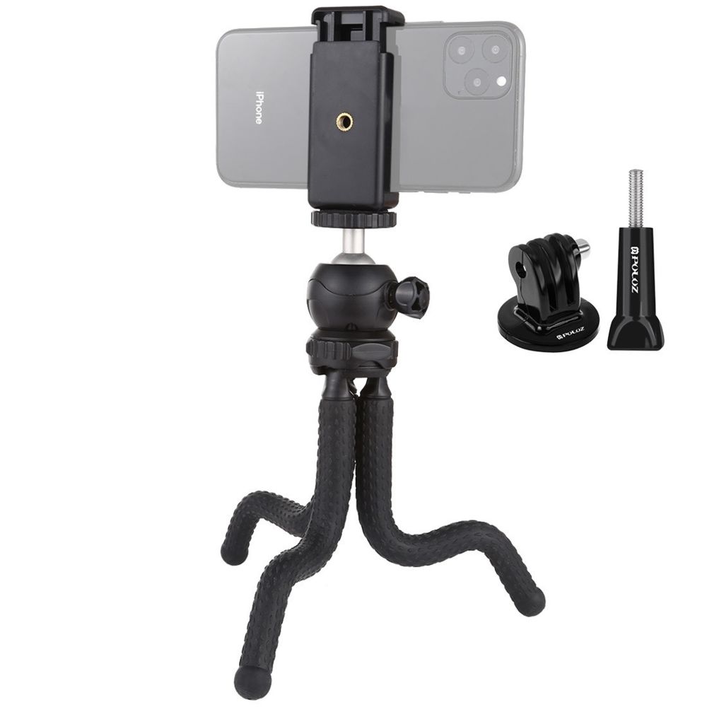 Wewoo - Support de trépied flexible Mini Octopus avec rotule et pince de téléphone + adaptateur pour et vis longue appareils photo reflexGoProtéléphone portableTaille 25cmx4.5cm - Caméras Sportives