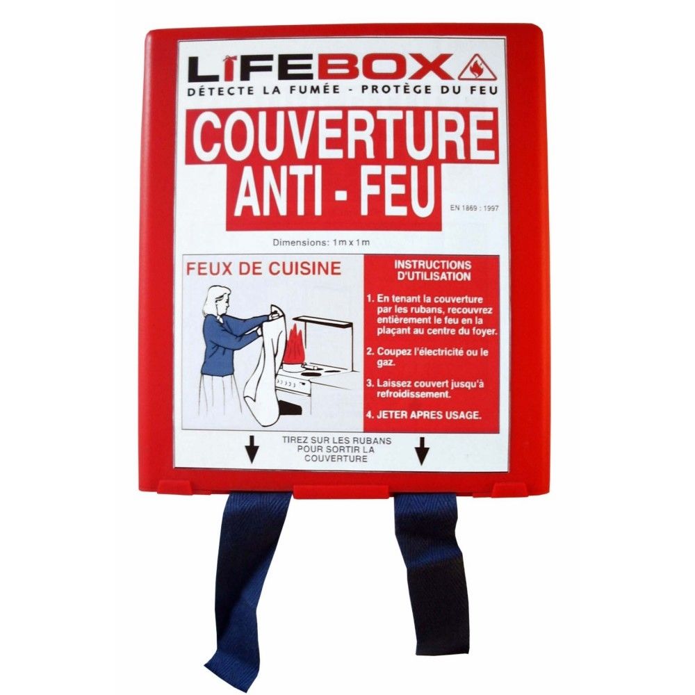 Lifebox - Couverture anti-feu LIFEBOX - Détecteur connecté