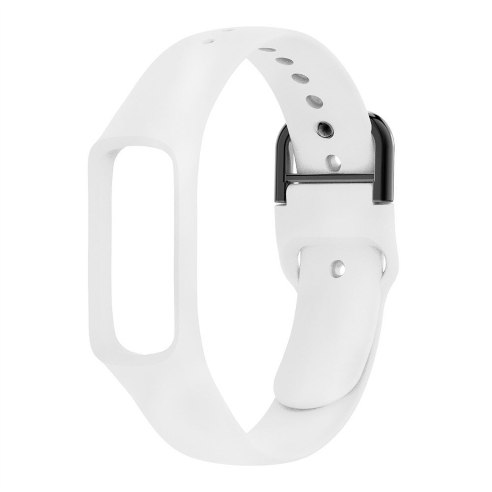 Wewoo - Bracelet pour montre connectée Smartwatch avec en silicone couleur pure Galaxy Fit-e blanc - Bracelet connecté