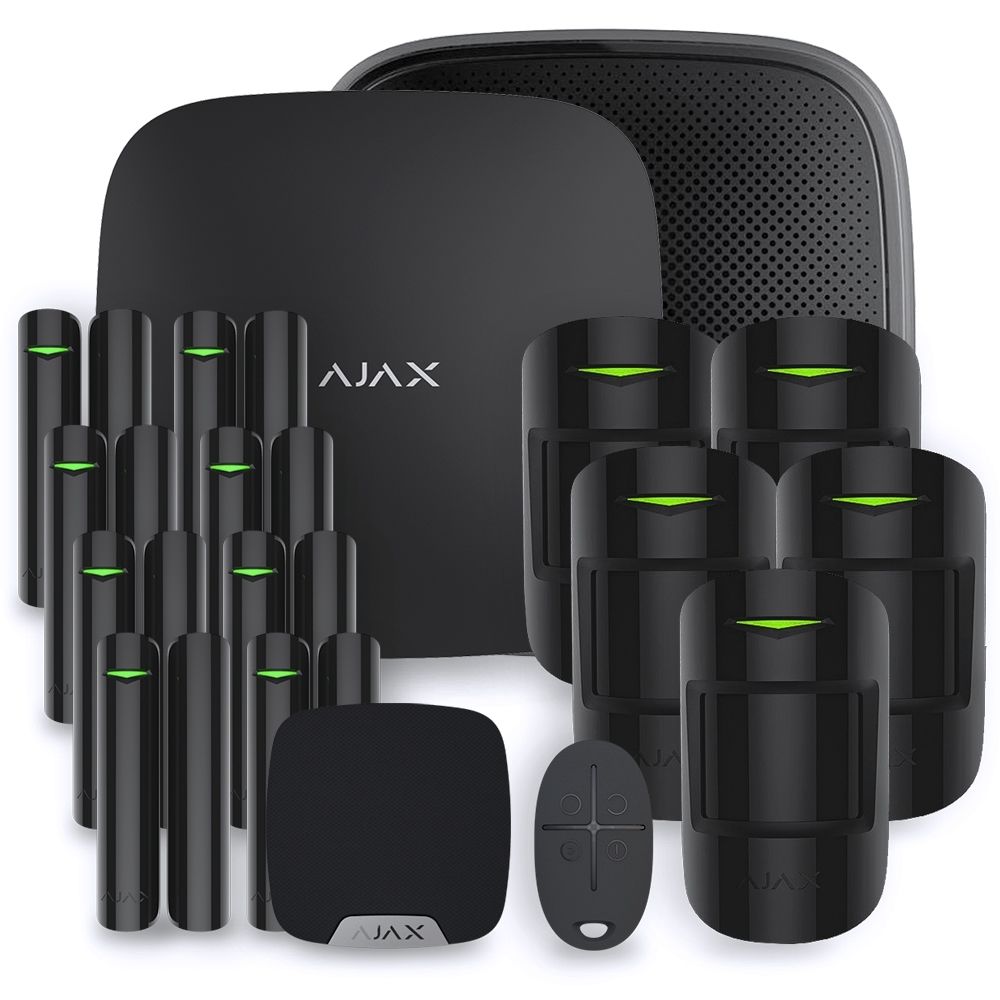 Ajax Systems - Ajax StarterKit Plus noir - Kit 6 - Accessoires sécurité connectée