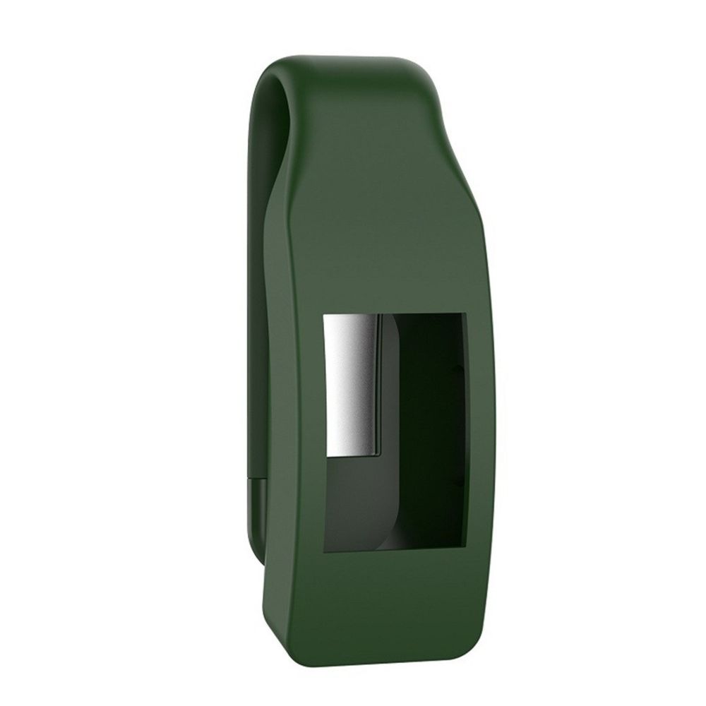 Wewoo - Protection écran Étui de en silicone pour bouton Clip Smart Watch Fitbit Inspire / HR / Ace 2 Vert armée - Accessoires montres connectées