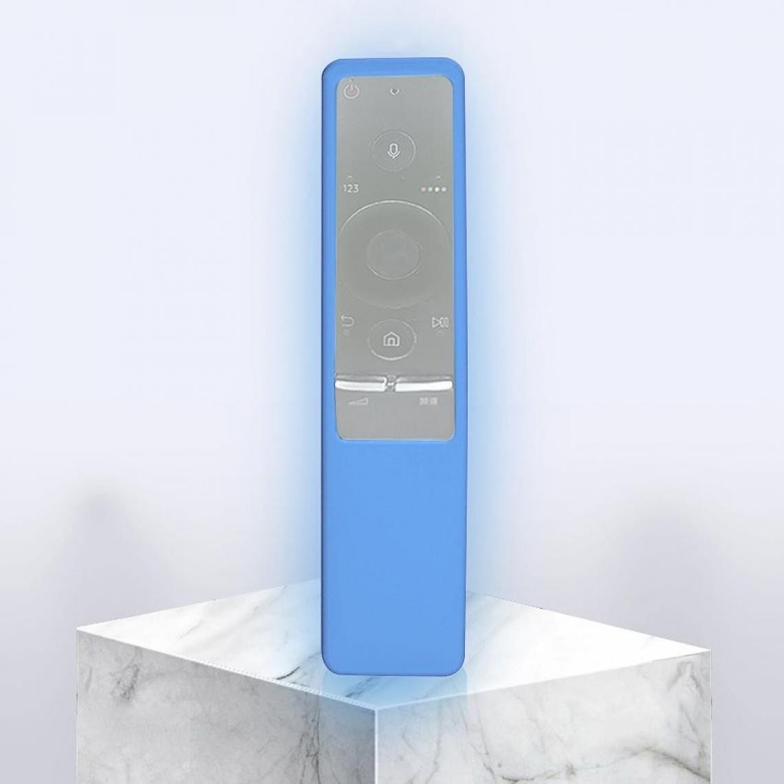 Wewoo - Couvercle de la télécommande en silicone anti-dérapant texture pour Samsung Smart TV bleu - Accessoires de motorisation