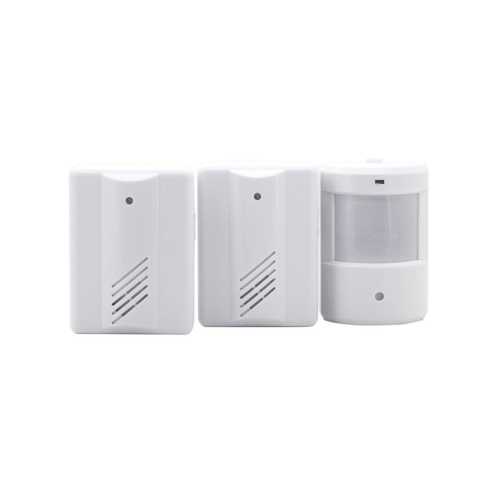 Wewoo - Détecteur de mouvement infrarouge pour la maison / bureau 2 à 1 détecteurs infrarouges d'alarme de sonnette sans fil de capteurs de PIR - Détecteur connecté
