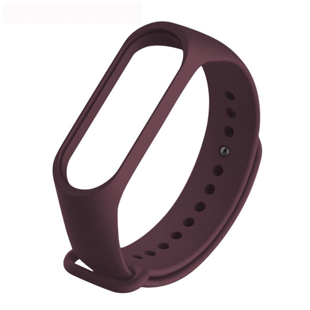 Wewoo - Bracelet pour montre connectée Bracelets de remplacement en TPU souple Pure Color Xiaomi Mi Band 4hôte non inclus rouge vineux - Bracelet connecté