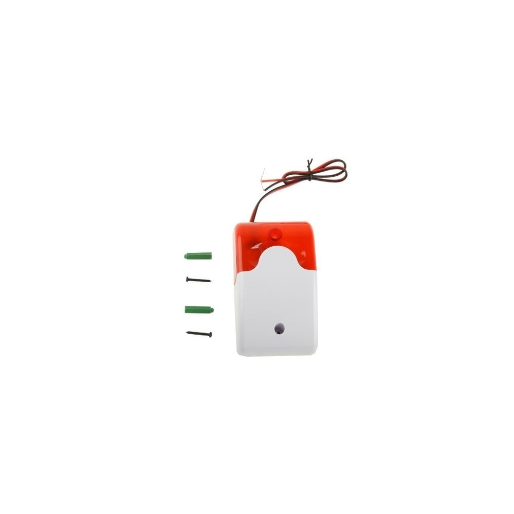 Wewoo - Détecteur de mouvement infrarouge rouge pour l'alarme de sécurité de cambrioleur Sirène stroboscopique filaire mini - Détecteur connecté