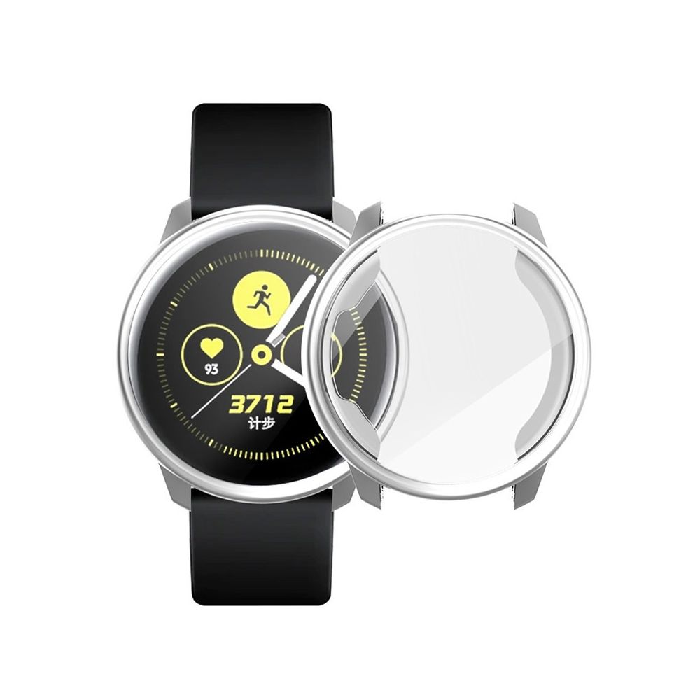 Wewoo - Boîtier de montre Etui de protection TPU Full Coverage de Samsung Active Watch Argent - Accessoires montres connectées