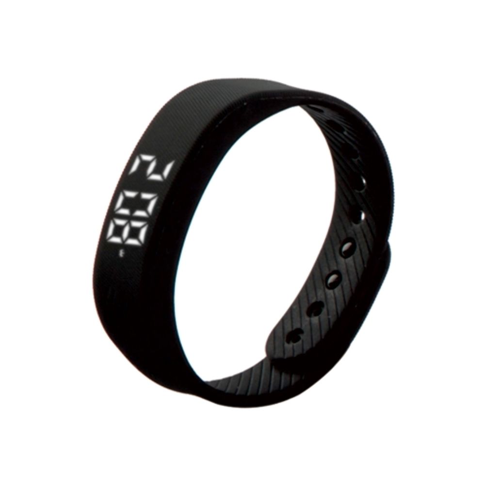 Wewoo - Bracelet connecté noir intelligent de bande de silicone, podomètre / distance / heure et date / calories - Bracelet connecté