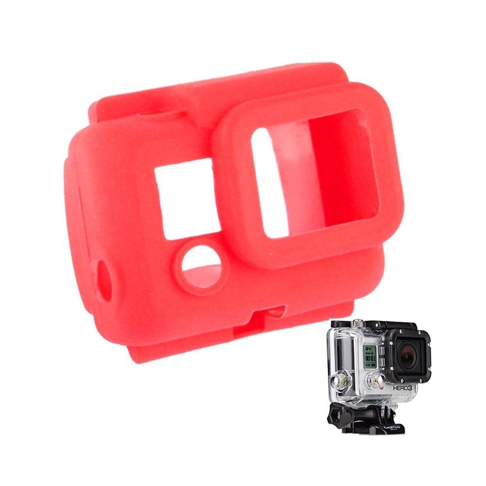 Wewoo - Coque rouge pour Gopro Hero 3 Housse de protection en silicone - Caméras Sportives