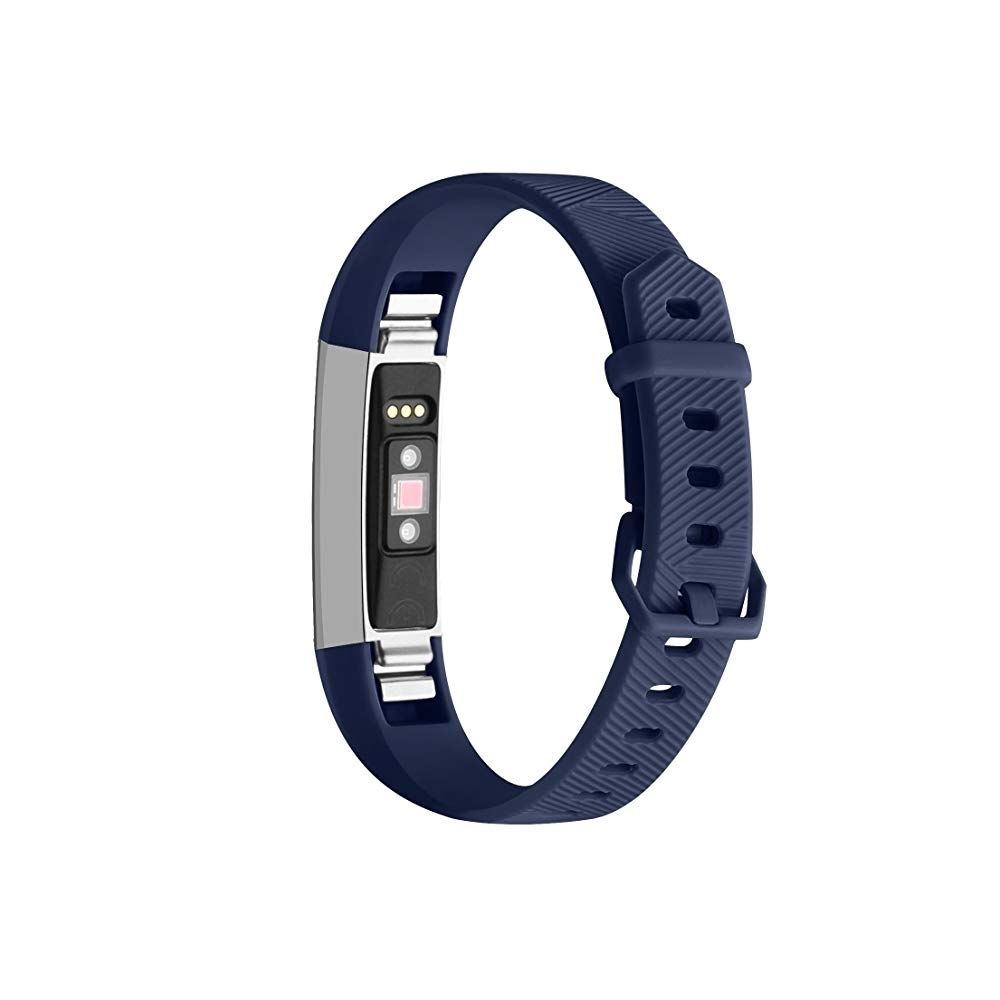 Wewoo - Bracelet pour montre connectée Dragonne en silicone de couleur solide FITBIT Alta / HR bleu - Bracelet connecté