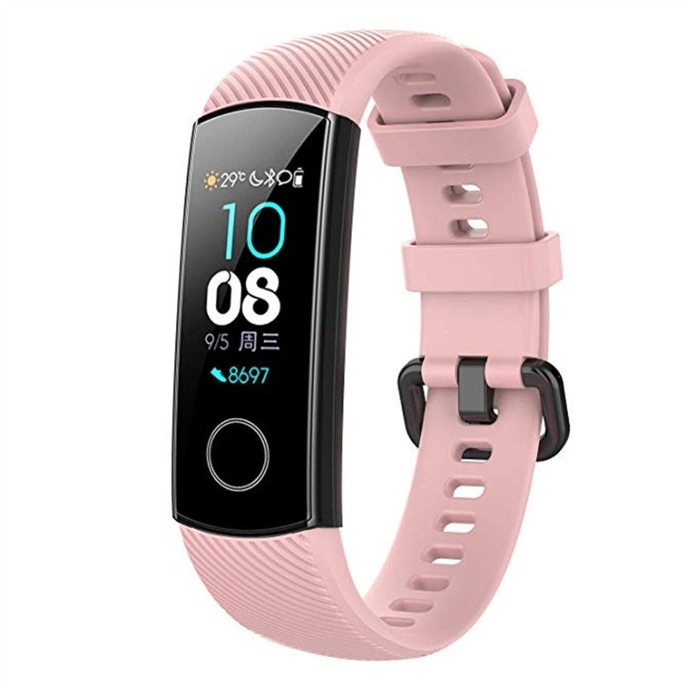 Wewoo - Bracelet pour montre connectée de en silicone Smartwatch Huawei Honor Band 4 rose - Bracelet connecté
