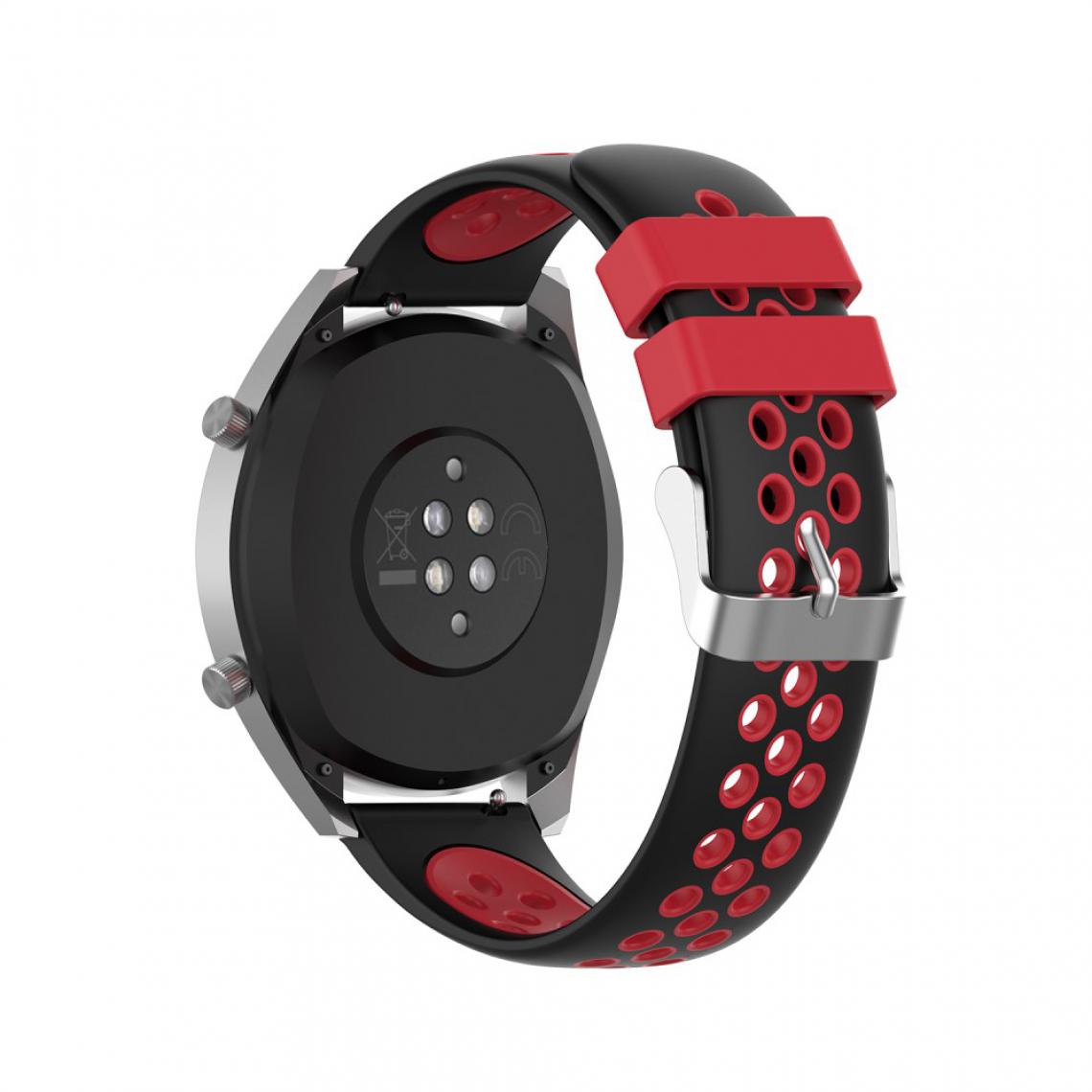 Other - Bracelet en silicone Bicolore 22mm souple noir/rouge pour votre HUAWEI Watch GT2 46mm - Accessoires bracelet connecté