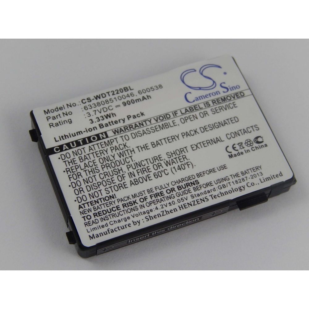 Vhbw - vhbw Batterie Li-Ion 900mAh (3.7V) lecteur de codes à barres, terminal de données, POS Wasp WWS800 comme 4006-0319, 600538, 633808121235, 633808510046 - Caméras Sportives