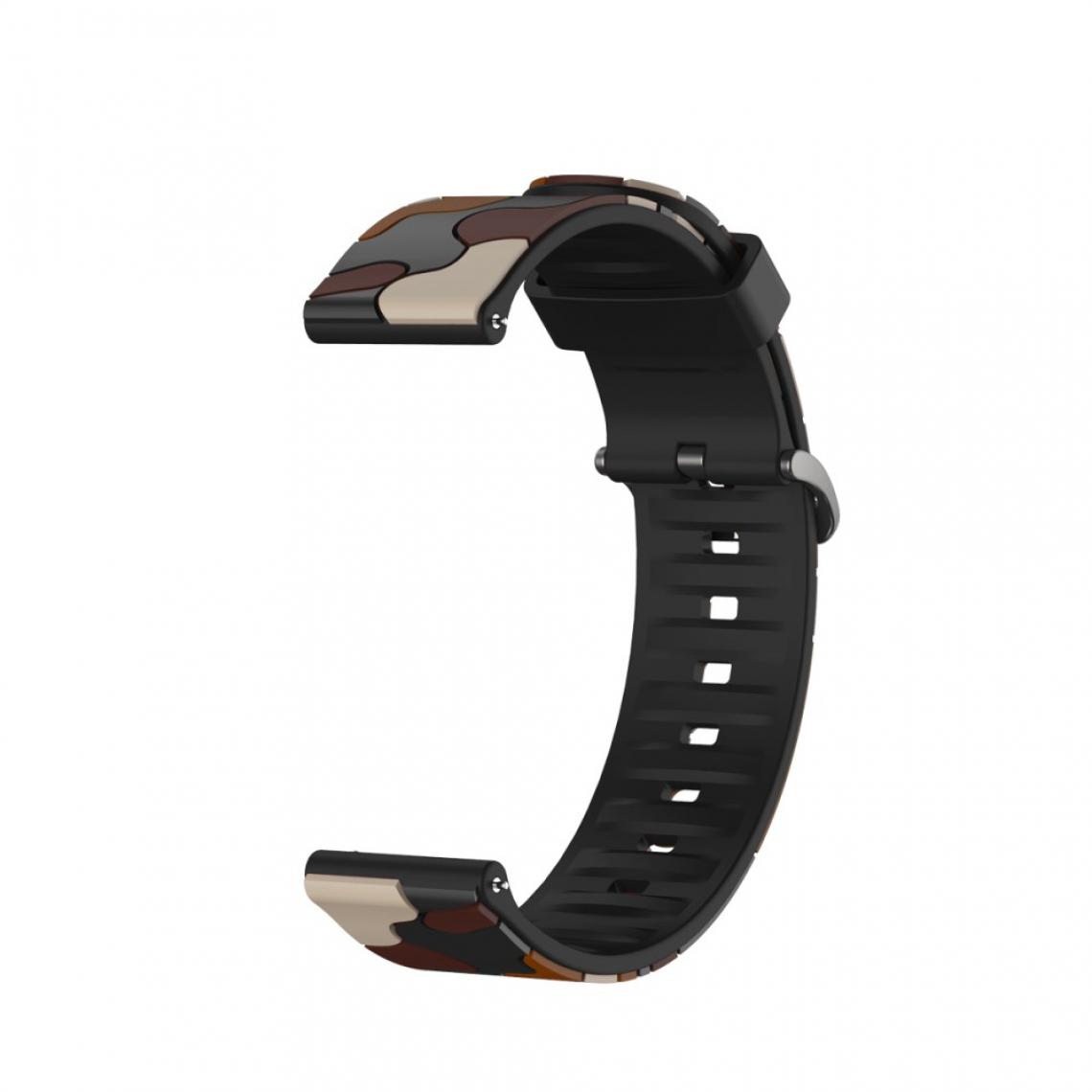 Other - Bracelet en silicone Motif de camouflage élégant de 20 mm flexible café pour votre Polar Ignite - Accessoires bracelet connecté