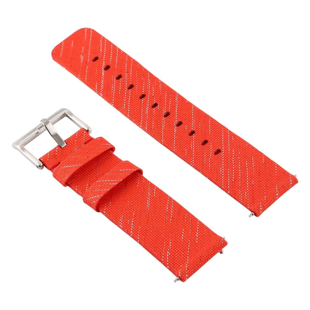 Wewoo - Bracelet pour montre connectée Dragonne en toile mode simple Fitbit Versa / 2 Orange - Bracelet connecté