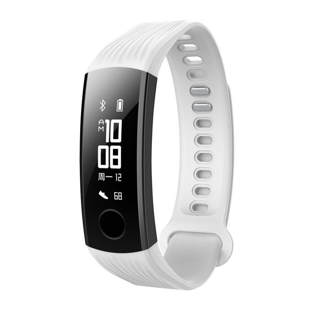 marque generique - Bracelet en silicone ajustable blanc pour votre Huawei Honor Band 3 - Accessoires bracelet connecté