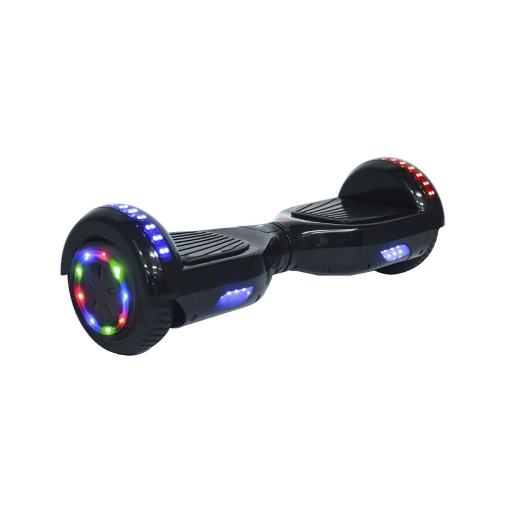 Mac Wheel - 6,5 pouces noir Gyropod Overboard Hoverboard Smart Scooter + Bluetooth + clé à distance + sac + Roue LED - Gyropode