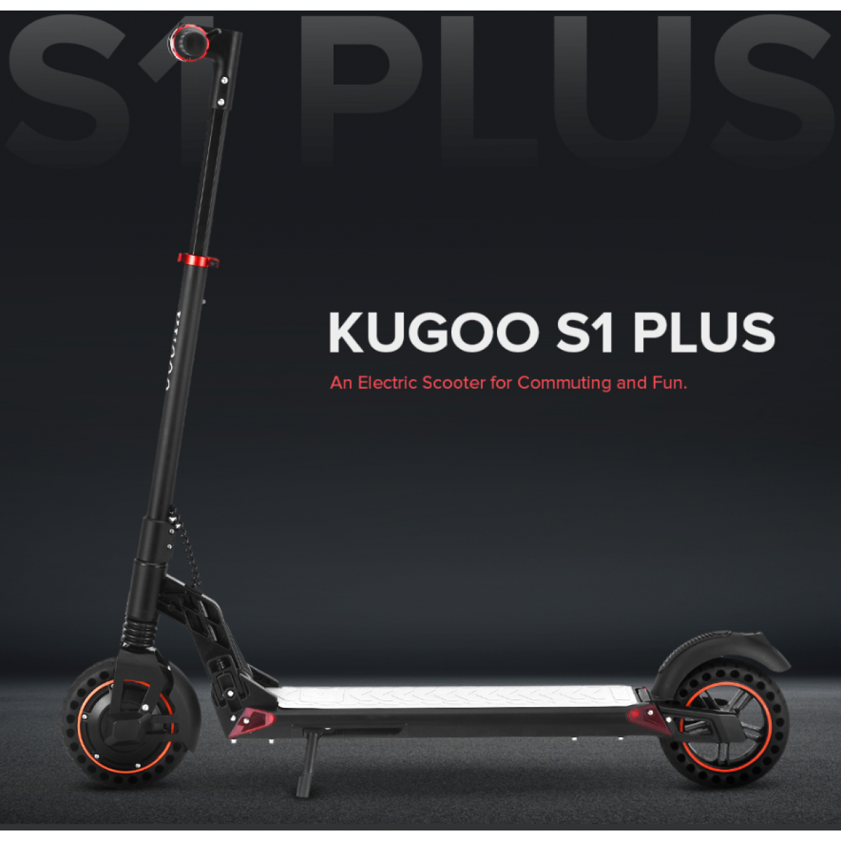 Kugoo - Trottinette Électrique Pliable KUGOO S1 Plus 350W Moteur Batterie 7,5Ah Écran d'affichage LCD-3 Modes de Vitesse - Trottinette électrique