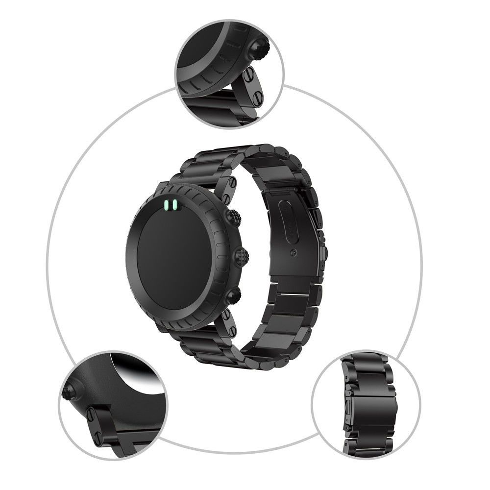 marque generique - Bracelet en métal noir pour votre Suunto Core - Accessoires bracelet connecté