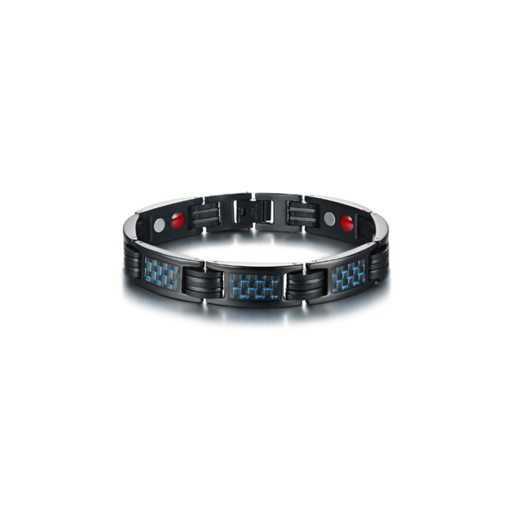marque generique - YP Select Bracelet magnétique en titane Element pour homme en fibre de carbone noir - Bracelet connecté