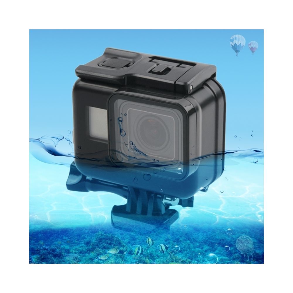 Wewoo - Boitier étanche Boîtier de protection 45m + Coque arrière à écran tactile pour GoPro NEW HERO / HERO6 / 5, avec fixation basique à vis & vis, pas besoin de retirer la lentille Noir - Caméras Sportives