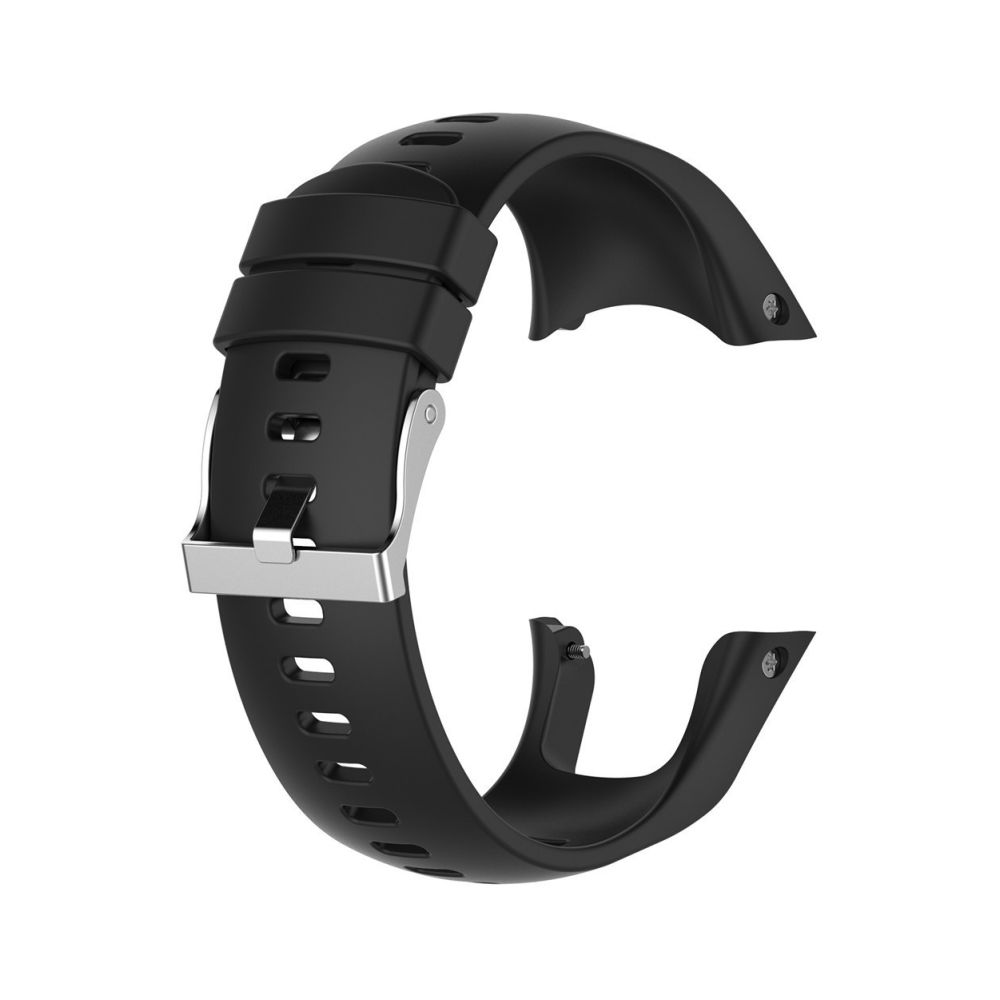 Wewoo - Bracelet pour montre connectée Dragonne de remplacement en silicone SUUNTO Trainer Wrist HR Noir - Bracelet connecté