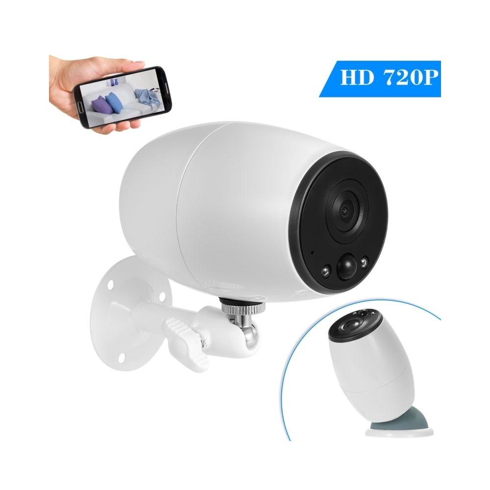 Wewoo - Caméra IP Sécurité HD 720P deux voies audio sans fil Wifi IP, vision nocturne de soutien & détection PIR & carte TF, IP54 étanche blanc - Caméra de surveillance connectée