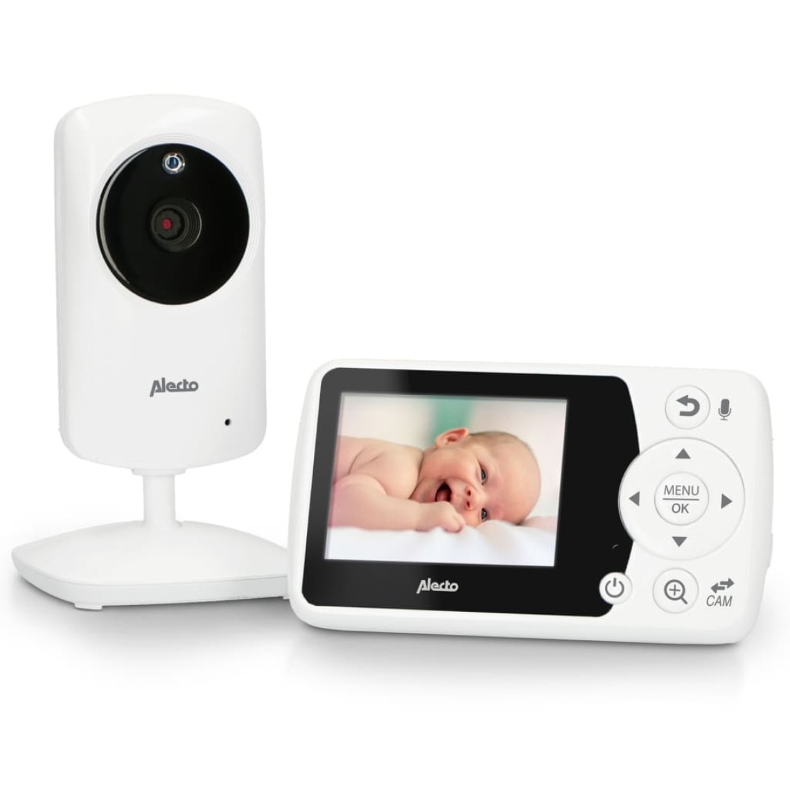 Alecto - Babyphone avec caméra 2.4" DVM-64 Blanc - Babyphone connecté