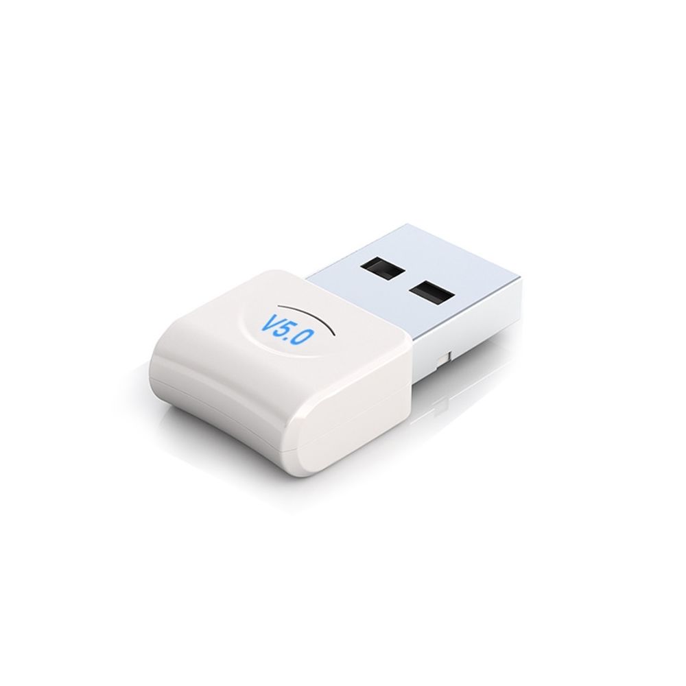 Wewoo - Transmetteur sans fil Adaptateur Bluetooth 5.0 USB Ordinateur de bureau Récepteur audio pilote blanc - Passerelle Multimédia