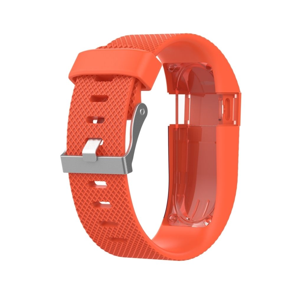 Wewoo - Bracelet pour montre connectée Dragonne réglable en couleur unie FITBIT Charge / HR Orange - Bracelet connecté