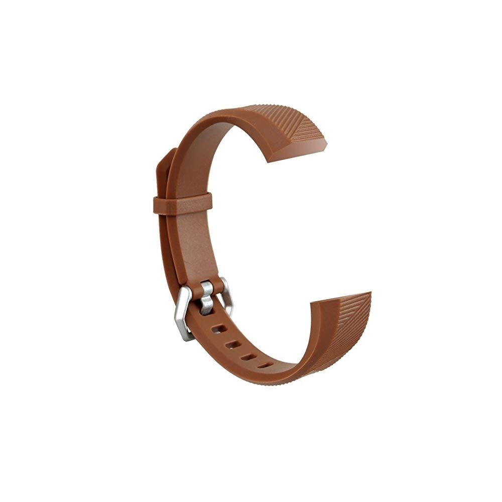 Wewoo - Bracelet pour montre connectée Dragonne en silicone enfants FITBIT ACE café - Bracelet connecté