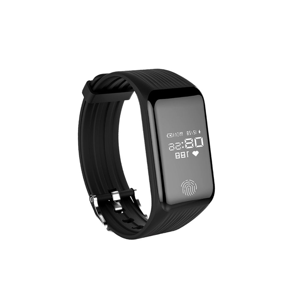 Wewoo - Bracelet connecté Smartwatch Fitness Tracker 0,66 pouces OLED à puce, IP67 Étanche, Mode Sport Support / Moniteur de Fréquence Cardiaque Continue / de Sommeil / Rappel d'Information Noir - Bracelet connecté