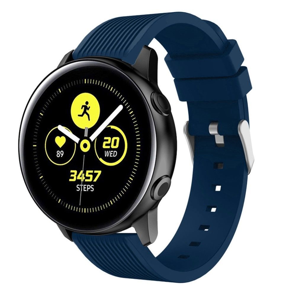 marque generique - Coque en silicone rayure douce bleu pour votre Samsung Galaxy Watch Active SM-R500 - Accessoires bracelet connecté