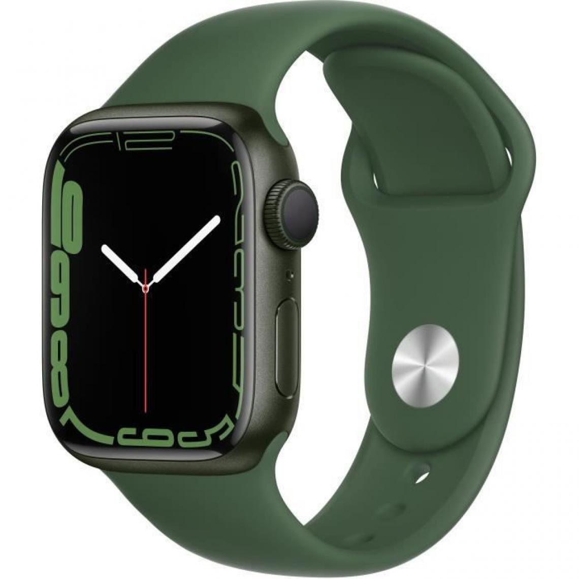 Apple - Apple Watch Series 7 GPS - 41mm - Boîtier Green Aluminium - Bracelet Clover Sport - Apple Watch