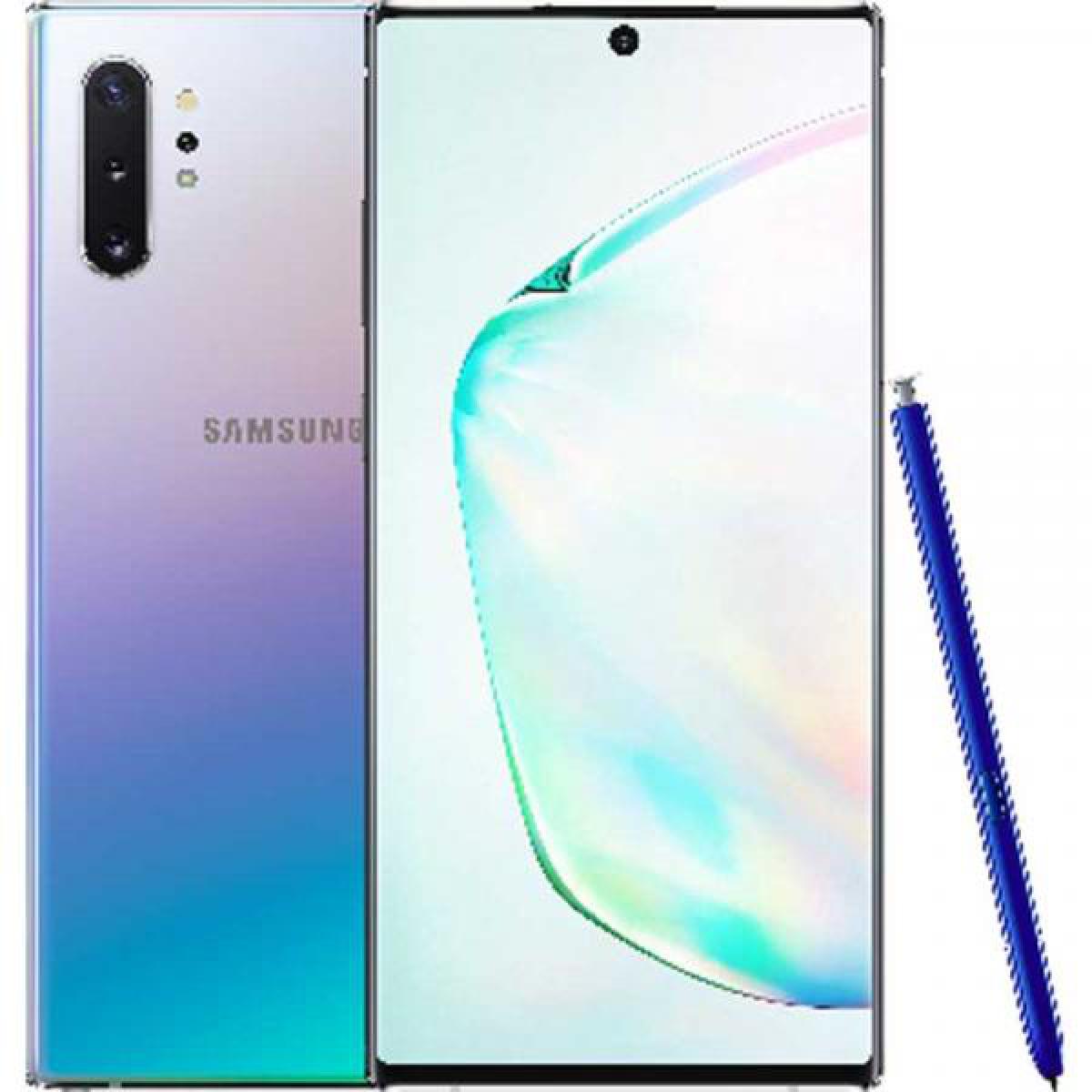 Samsung - Samsung Galaxy Note 10 Plus Dual SIM 256GB 12GB RAM SM-N975F/DS Aura Glow Silver - Bracelet connecté