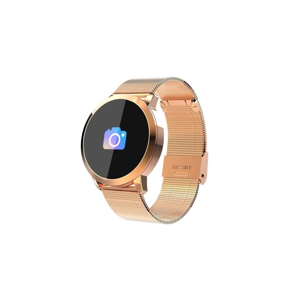 Wewoo - Montre connectée Smartwatch Écran couleur OLED, mode, intelligente IP67, moniteur de fréquence cardiaque / pression artérielle / oxygène / forme physique (bracelet en acier doré) - Montre connectée
