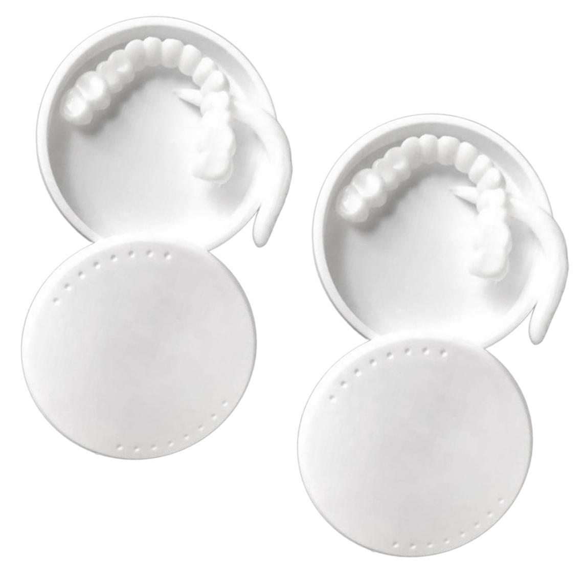 marque generique - 2Pcs Silicone Snap Inférieur Faux Dents Facettes Prothèses Dentaires Couvre-dents Blanc - Autre appareil de mesure