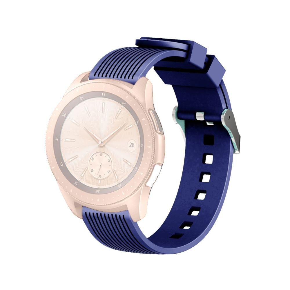Wewoo - Bracelet de montre à poignet à grain vertical pour Galaxy 42mm (bleu foncé) - Bracelet connecté