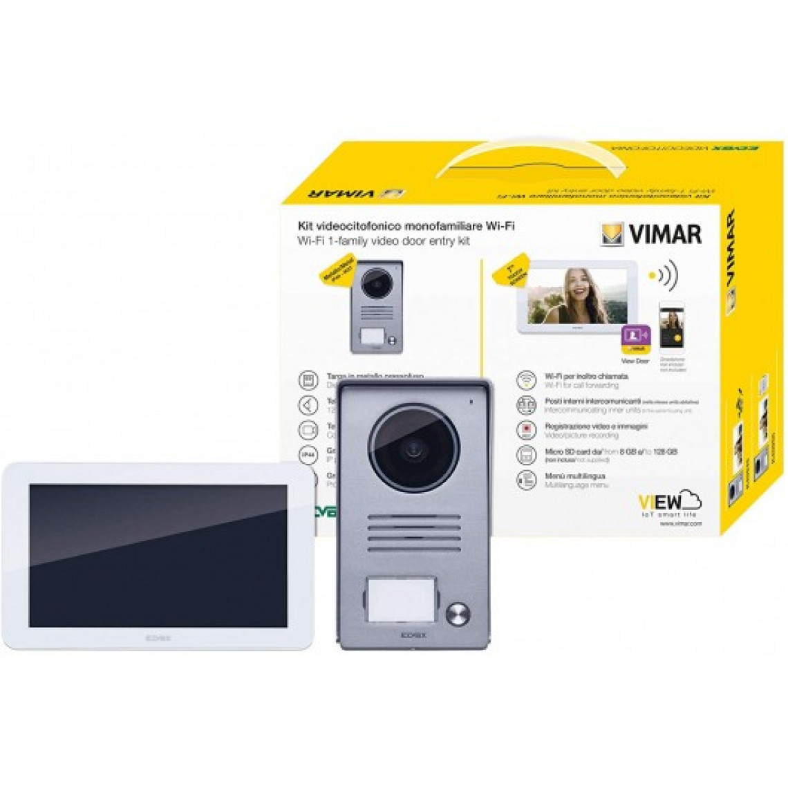 Vimar - Vimar K40945, le kit vidéophone monofamilial - Caméra de surveillance connectée