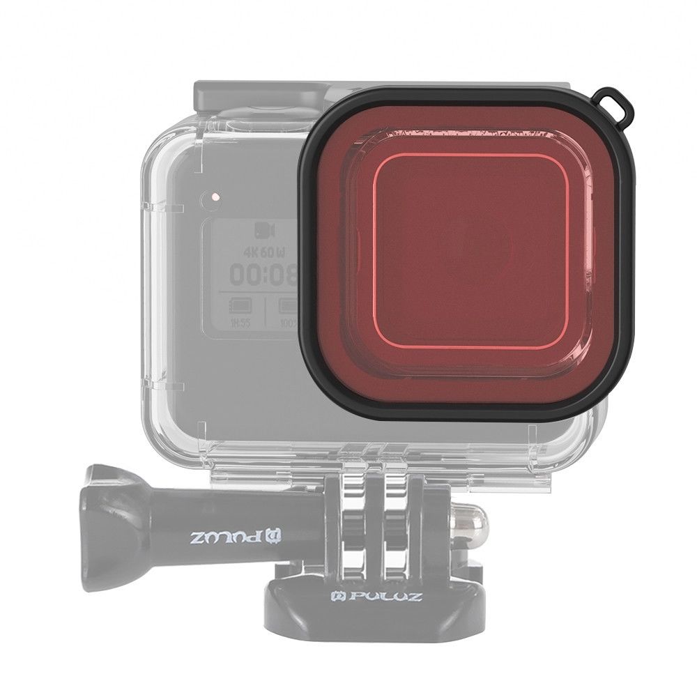 Wewoo - Filtre lentille de couleur pour boîtier de plongée carrée GoPro HERO8 noir rose - Caméras Sportives