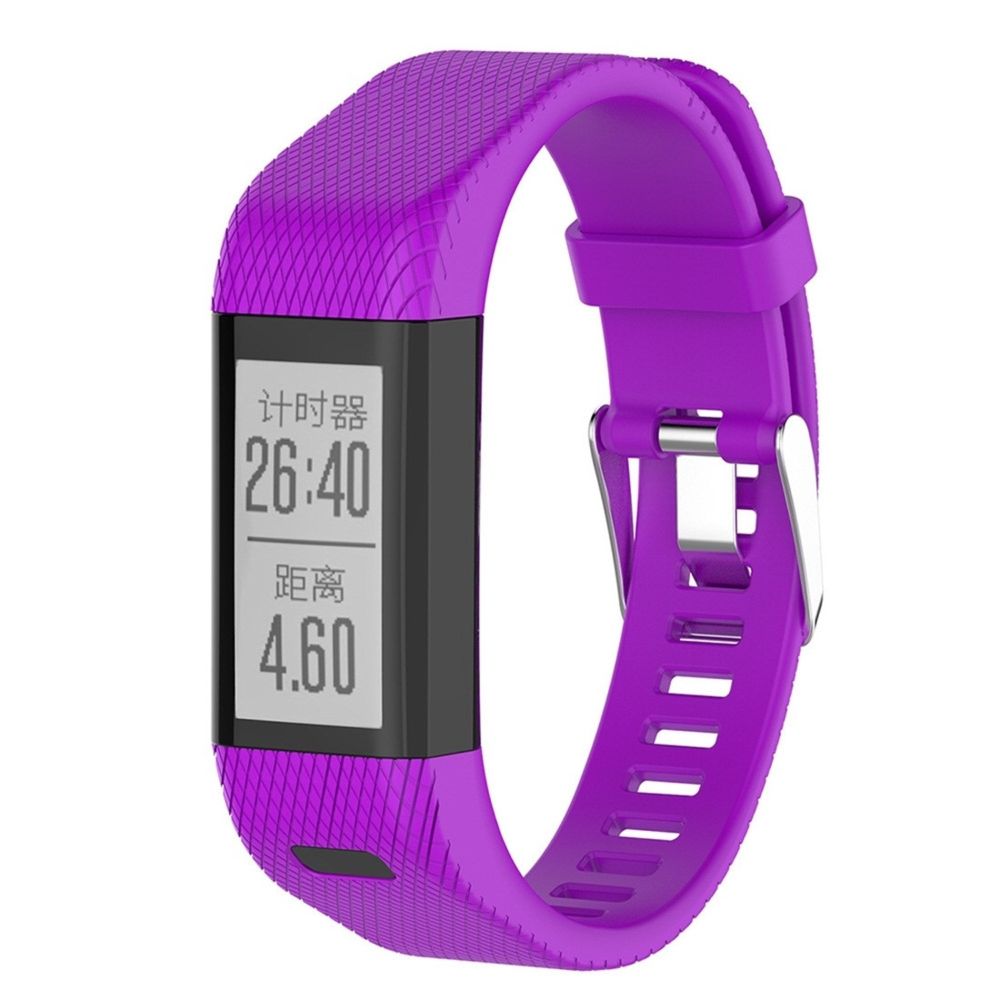 Wewoo - Bracelet pour montre connectée en silicone avec Smartwatch Garmin Vivosmart HR + violet - Bracelet connecté