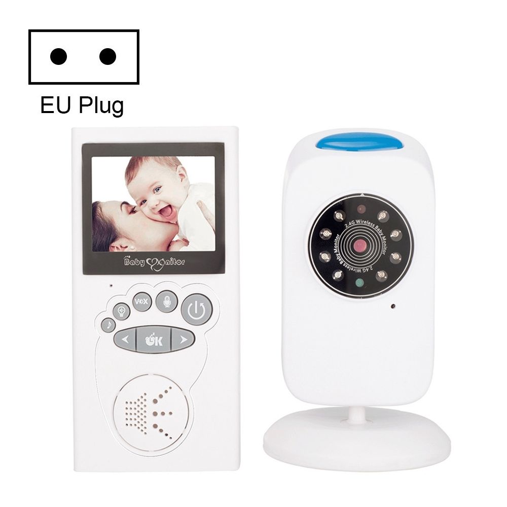 Wewoo - Babyphone vidéo Babycam WLSES GB101 Moniteur pour bébé avec caméra de surveillance sans fil 2,4 poucesprise UE - Babyphone connecté