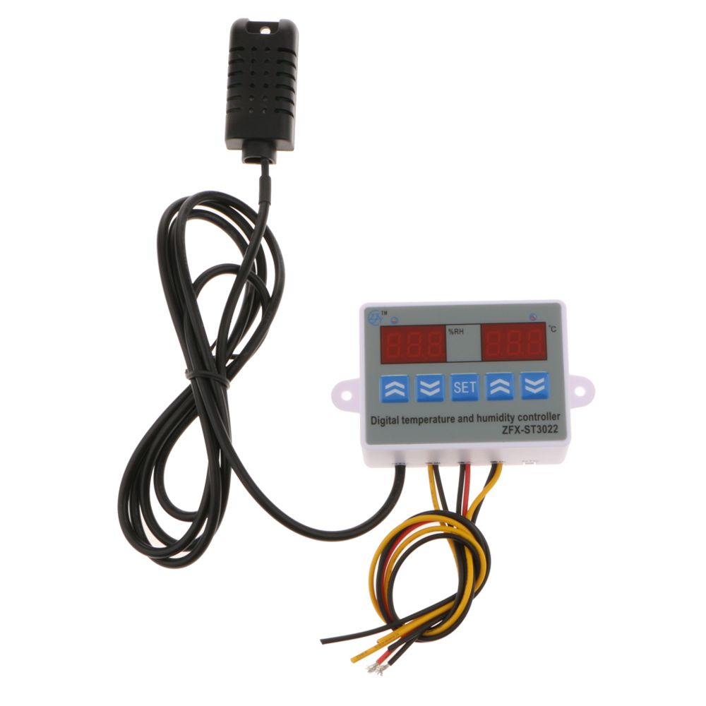 marque generique - zfx-st3022 numérique température contrôleur d'humidité thermostat 12v - Détecteur connecté